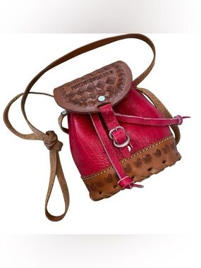 Vintage Tooled Leather Nicaragua Mini Purse